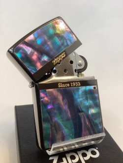 画像2: No.200 推奨品ZIPPO BLACK MIRROR ブラックミラー 天然シェル z-6726