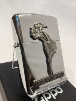 画像1: No.250 HIGH POLISH CHROME ハイポリッシュクローム THE VARGA GIRL ZIPPO WINDY METAL ウィンディメタル z-6728
