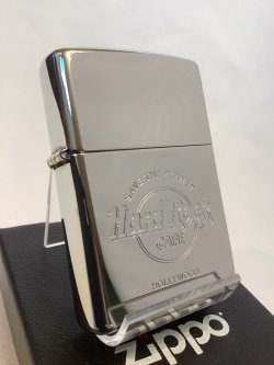 画像1: No.250 ヴィンテージZIPPO 1999年製 HIGH POLISH CHROME ハイポリッシュクローム HARD ROCK CAFE ハードロックカフェ HOLLYWOOD ハリウッド z-6732       