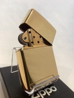 画像3: No.254 ヴィンテージZIPPO 2003年製 SOLID BRASS MIRROR ソリッドブラスミラー INDIAN インディアン METAL PLATE メタルプレート z-6731