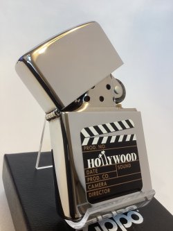 画像2: No.250 ヴィンテージZIPPO 2002年製 HIGH POLISH CHROME ハイポリッシュクローム HOLLYWOOD ハリウッド カチンコ z-6750