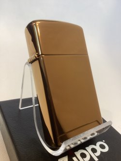 画像1: No.1610 ヴィンテージZIPPO 2003年製 SLIM CHAPAGNE GOLD スリム シャンパンゴールド PLANE プレーン z-6745