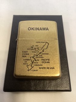 画像5: No.201FB アンティークシリーズZIPPO ANTIQUE BRASS アンティークブラス 沖縄MAP z-6756