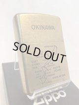 No.201FB アンティークシリーズZIPPO ANTIQUE BRASS アンティークブラス 沖縄MAP z-6756