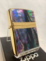 No.200G 推奨品ZIPPO GOLD MIRROR ゴールドミラー 天然シェル z-6768