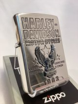 No.200 HARLAY DIVIDSON ZIPPO ハーレー・ダビッドソン SILVER MIRROR IBUSHI シルバーミラーイブシ EAGLE METAL イーグルメタル z-6771