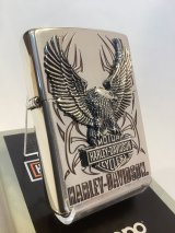No.200 HARLAY DIVIDSON ZIPPO ハーレー・ダビッドソン SILVER MIRROR IBUSHI シルバーミラーイブシ BIG EAGLE METAL ビッグイーグルメタル z-6777