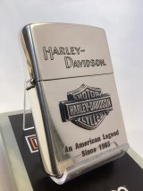No.200 HARLAY DIVIDSON ZIPPO ハーレー・ダビッドソン SILVER MIRROR IBUSHI シルバーミラーイブシ BAR & SHIELD METAL バー&シールド メタル z-67789