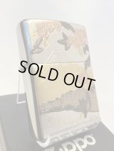 No.200 推奨品ZIPPO BRUSHED CHROME ブラッシュクローム 電鋳板プレート 富士桜 z-6782