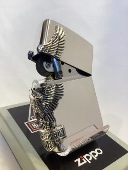 画像3: No.200 HARLAY DIVIDSON ZIPPO ハーレー・ダビッドソン SILVER MIRROR IBUSHI シルバーミラーイブシ SIDE EAGLE METAL サイドイーグルメタル z-6785