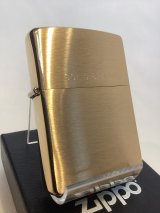 No.204 推奨品ZIPPO BRUSHED SOLID BRASS ブラッシュソリッドブラス PLANE プレーン z-6801