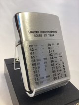 No.200 ヴィンテージZIPPO 1989年製 BRUSHED CHROME ブラッシュクローム ZIPPO LIGHTER IDENTIFICATION  ジッポーライター アイデンティティケーション z-6820