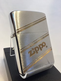 画像1: No.200 ヴィンテージZIPPO 1984年製 BRUSHED CHROME ブッシュクローム THREE DIAGONAL LINES スリーディアゴナルライン z-6817