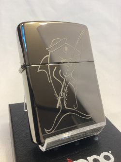 画像1: No.150 PVDシリーズZIPPO BLACK ICE ブラックアイス TUNA FISHING ツナフィッシング z-6819