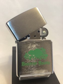 画像2: No.200 ファッションブランドシリーズZIPPO BRUSHED CHROME ブラッシュクローム BEAVER ROOTS LOGO ビーバールーツ ロゴ z-6871