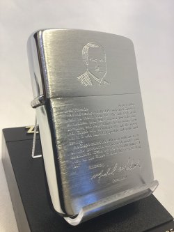 画像1: No.200 ヴィンテージZIPPO 1986年製 BRUSHED CHROME ブラッシュクローム ZIPPO社三代目社長 メッセージ z-6878