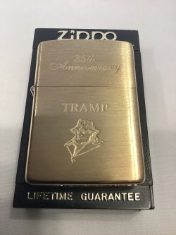 画像5: No.204 記念・限定品ZIPPO BRUSHED SOLID BRASS ブラッシュソリッドブラス TRAMP トランプ 25周年記念 z-6881