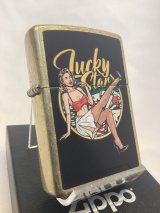 No.207G 推奨品ZIPPO GOLD DUST ゴールドダスト LUSKY STAR ラッキースター z-6889
