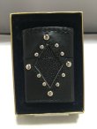 画像1: 貴重　牛革巻き　ブラック　ダイア柄　ＺＩＰＰＯ