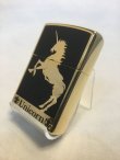 画像2: No.200Ｇ　ＵＮＩＣＯＲＮ　ユニコーンzippo ゴールド&ブラック z-1088