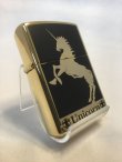 画像1: No.200Ｇ　ＵＮＩＣＯＲＮ　ユニコーンzippo ゴールド&ブラック z-1088