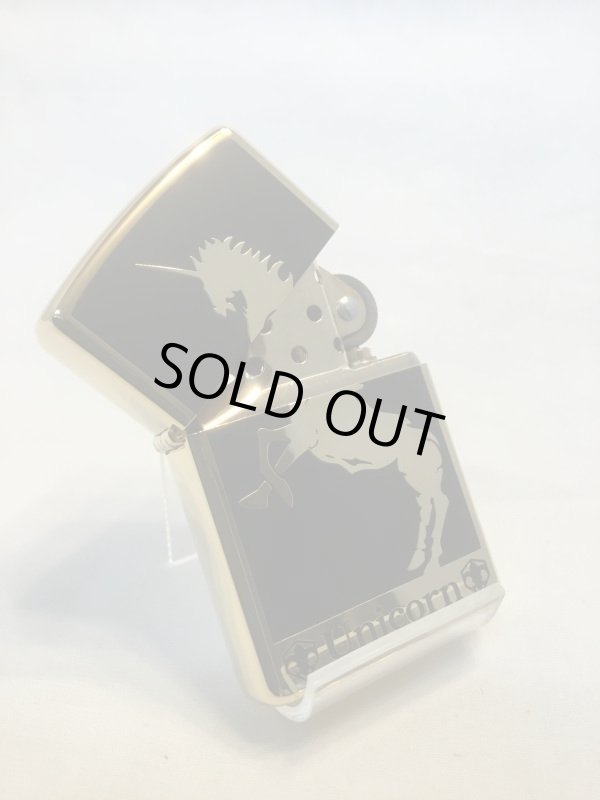 No.200G UNICORN ユニコーンzippo ゴールド&ブラック z