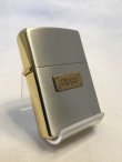 画像1: No.700ＳＧ　シルバー&ゴールドzippo zippoメタル付き z-1109