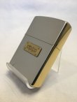 画像2: No.700ＳＧ　シルバー&ゴールドzippo zippoメタル付き z-1109