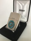 画像2: No.１５　ZIPPO　スターリングシルバー　天然ターコイズ付　[Z-494]