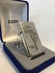 画像1: No.１５００　スターリングシルバースリムZIPPO　ウィンディ　デザイン　[Z-491]