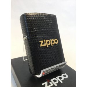 画像: No.200 レザーシリーズZIPPO リザード ブラック z-1903