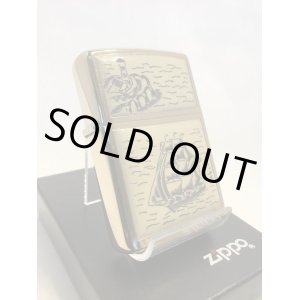 画像: No.38 ヴィンテージZIPPO 1977年製 スクリュームショウ(象牙調) 帆船&灯台 z-2015