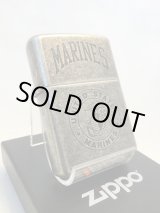 画像: No.121FB シルバーアンティークZIPPO U・S MARINSS マーリンズ z-2038