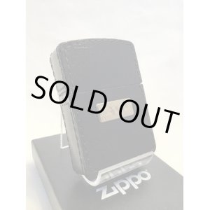 画像: No.400 レザーシリーズZIPPO 牛革カーフ ブラックメタル z-2108