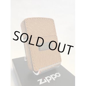 画像: No.400 レザーシリーズZIPPO ピックスキン ライトブラウン メタル z-2019