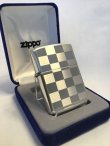 画像1: No.１５　スターリングシルバー　チェッカーＺＩＰＰＯ　[Z-296]