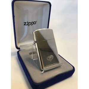 画像: No.１５００　スターリングシルバー　スリム　スパイラルハートＺＩＰＰＯ　チャーム　[Z-364]