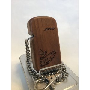 画像: No.1610 AMERICAN WALNUT WOOD ZIPPO ウッド チェーン付き z-2259