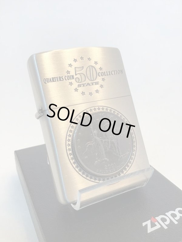 画像1: No.200 ヴィンテージZIPPO 2001年製 QUARTERS COIN 50 COLLECTION 25セントコイン50州コレクションシリーズ  ニューヨーク州 z-2417