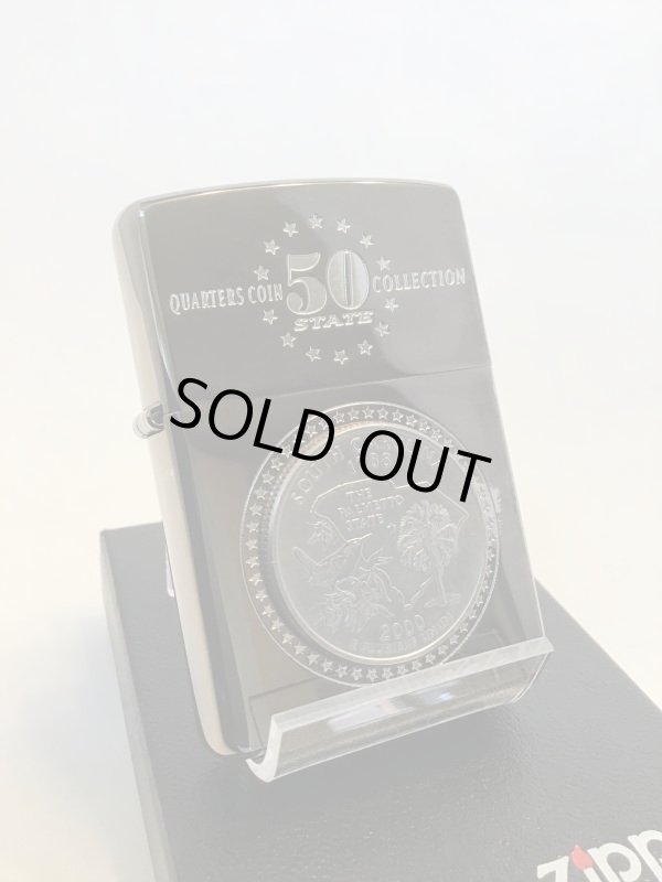 画像1: No.200 ヴィンテージZIPPO 2001年製 QUARTERS COIN 50 CLLECTION 25セントコイン50州コレクションシリーズ サウスカロライナ州 z-2434