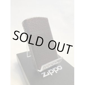 画像: No.1610 レザーシリーズZIPPO ピッグスキン チョコ z-2476