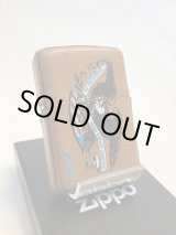 画像: No.200 レザーシリーズZIPPO アメリカンイーグル 牛革 ブラウン z-2480