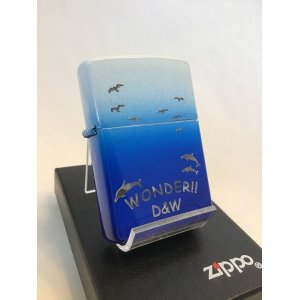 画像: No.200 オーシャンブルー WONDER D&W DOLPHINS ZIPPO ドルフィン z-2571