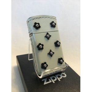 画像: No.1610 レザーシリーズZIPPO ホワイト ネイルベッド z-2701