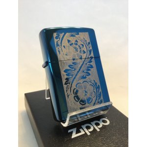 画像: No.20446 PVDシリーズ SAPPHIRE ZIPPO サファイア ワールプールリーフ z-2716