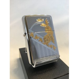 画像: No.250 ヴィンテージZIPPO 2002年製 GOLD FLOWER  z-2770