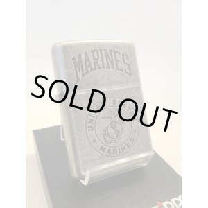 画像: No.121ＦＢ アンティークシルバーZIPPO  ＭＡＲＩＮＥＳ　マーリンズ z-939