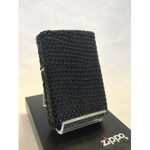 画像: No.200 レザーシリーズZIPPO リザード革巻き ブラック z-1405