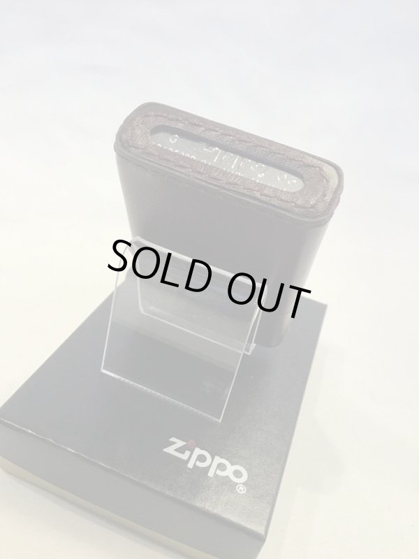 画像4: No.200 レザーシリーズZIPPO ドイツBOX 牛革 ブラウン z-1402