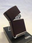 画像2: No.200 レザーシリーズZIPPO ドイツBOX 牛革 ブラウン z-1402